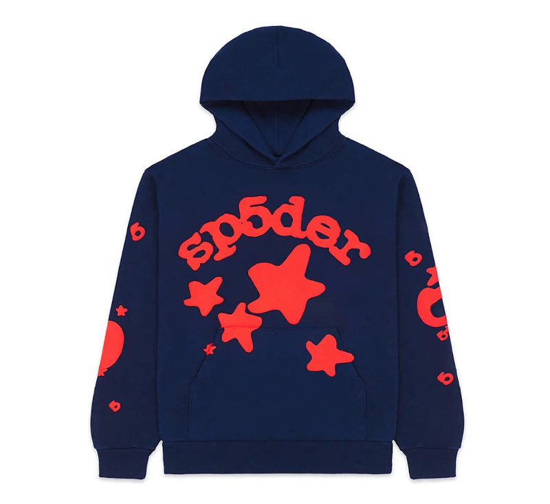 Sp5der Beluga Hoodie Navy -M01SS001BGNR