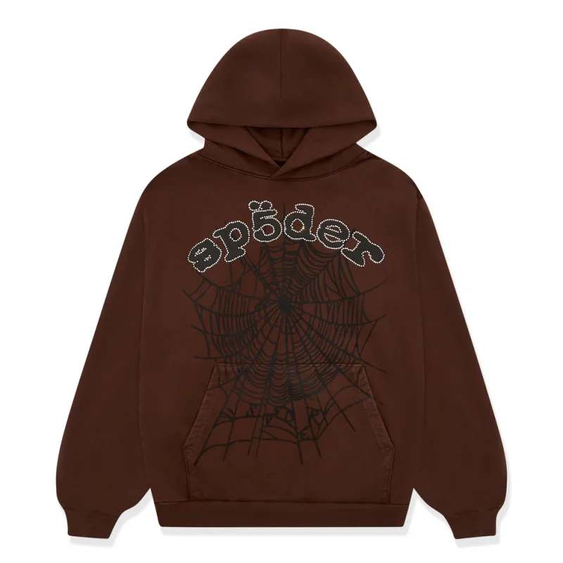 SP5DER OG WEB HOODIE BROWN