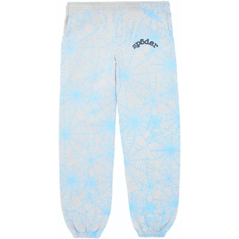 Sp5der AOP Web Sweatpants Heather Grey