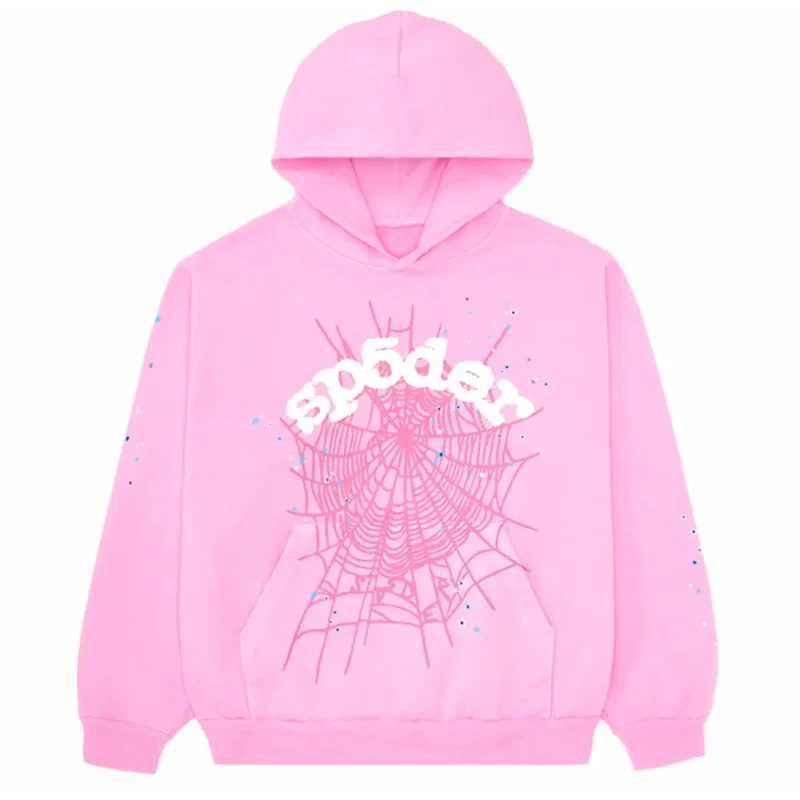 Sp5der OG Web Hoodie Pink