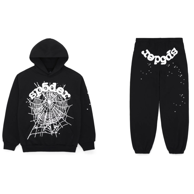 Sp5der OG Web Tracksuit Black