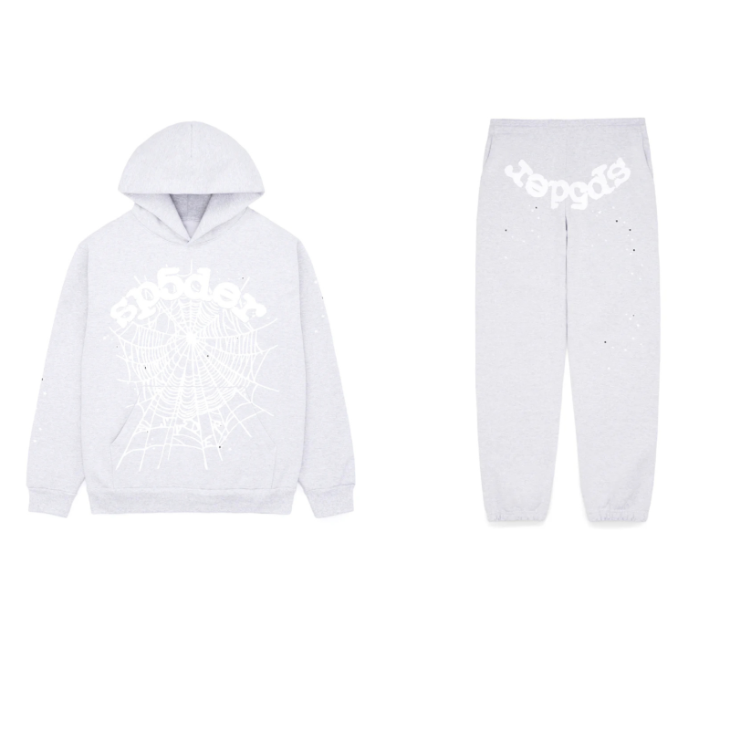 Sp5der OG Web Tracksuit Heather Grey